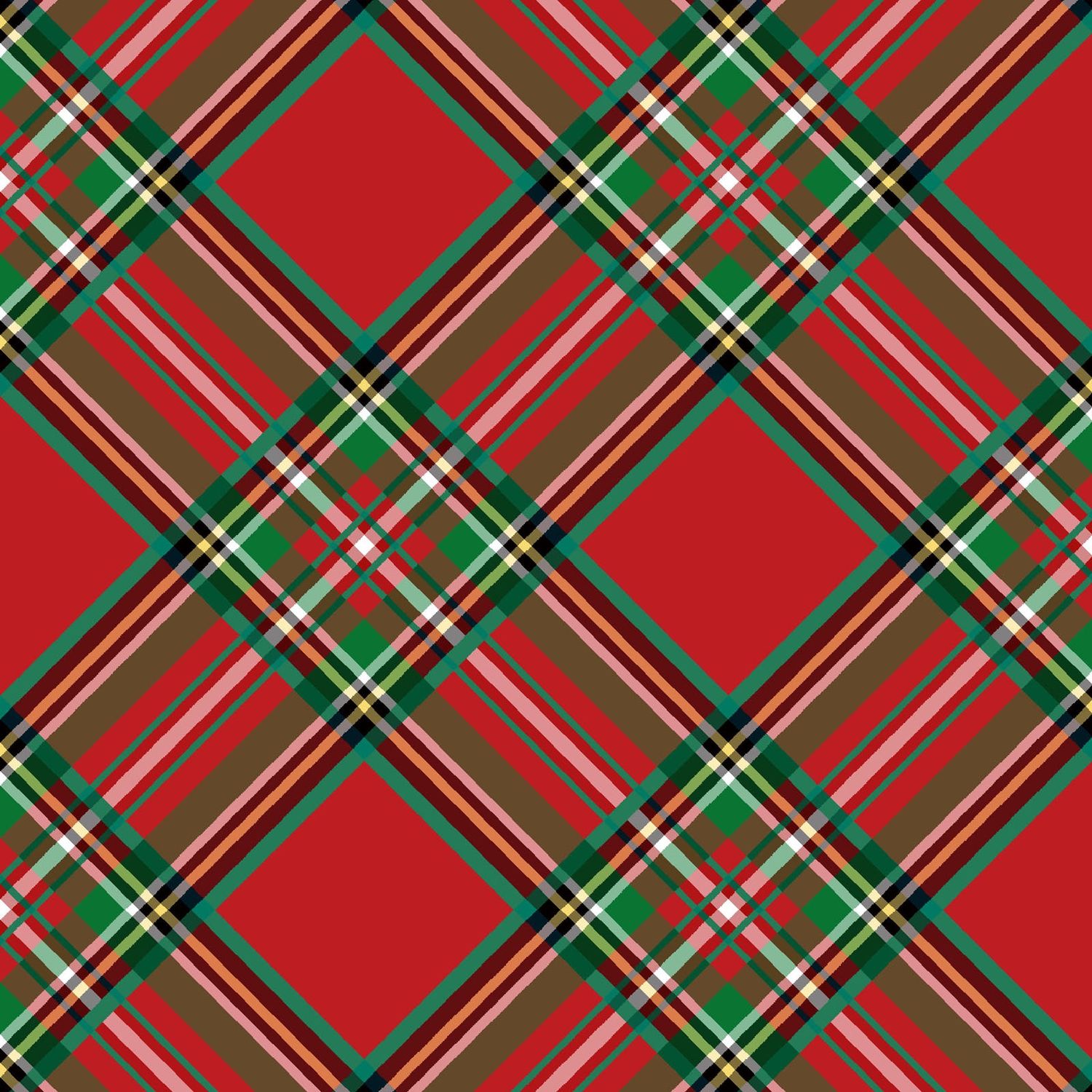 Blooms of the Holiday Plaid