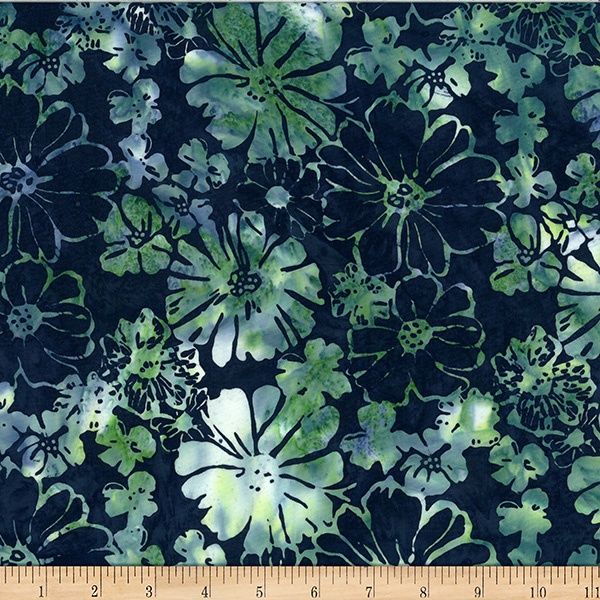 Bali Batik Bold Floral Black Jade