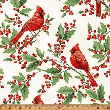 Holiday Cardinals Natural/Gold