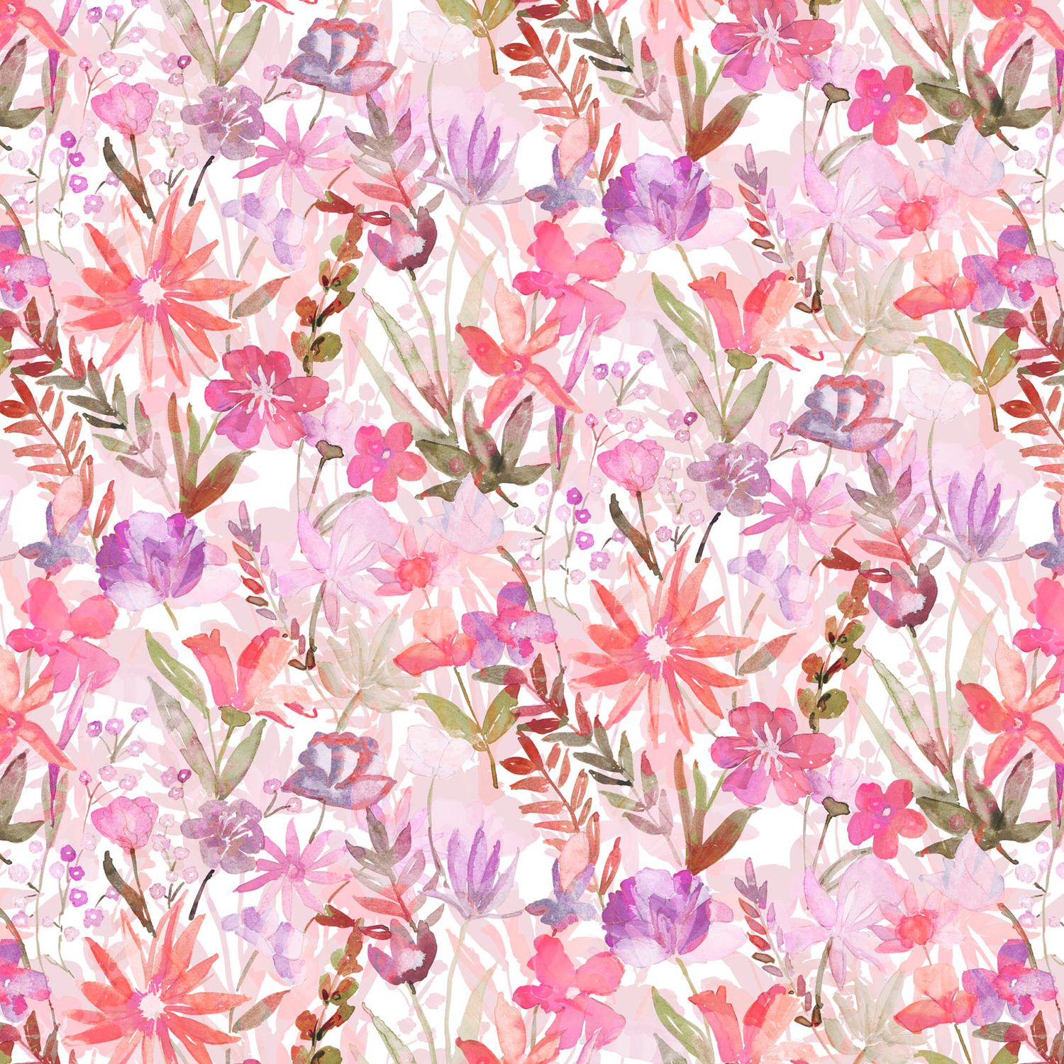 Whispering Garden 108" Pinks/Violets