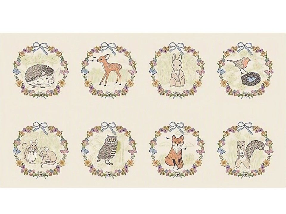 My Secret Garden  24" Animal Panel