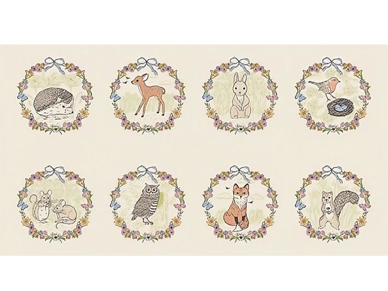 My Secret Garden  24" Animal Panel