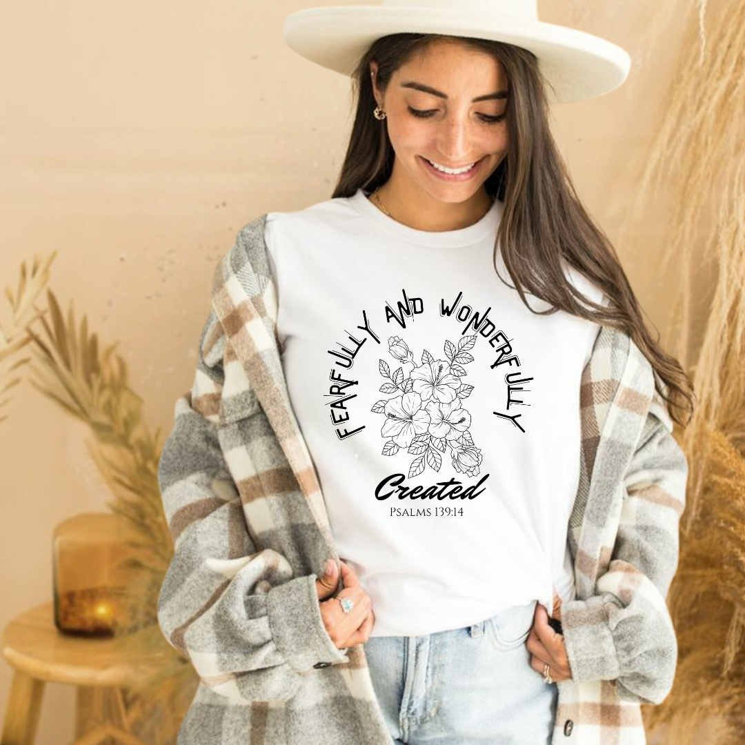 FEARFULLY  AND WONDERFULLY CREATED TEE