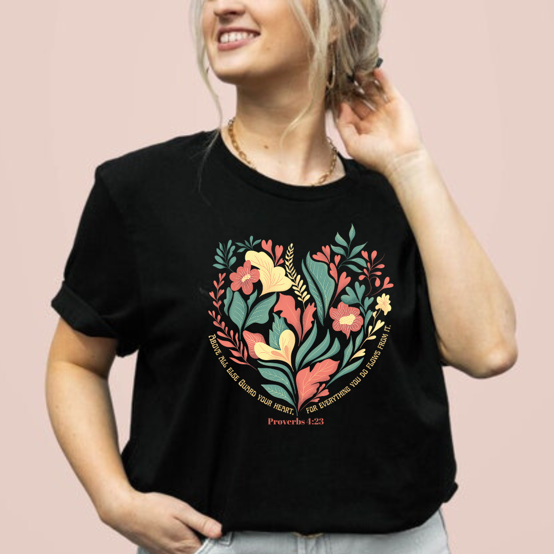 OVER ALL ELSE GUARD YOU HEART TEE