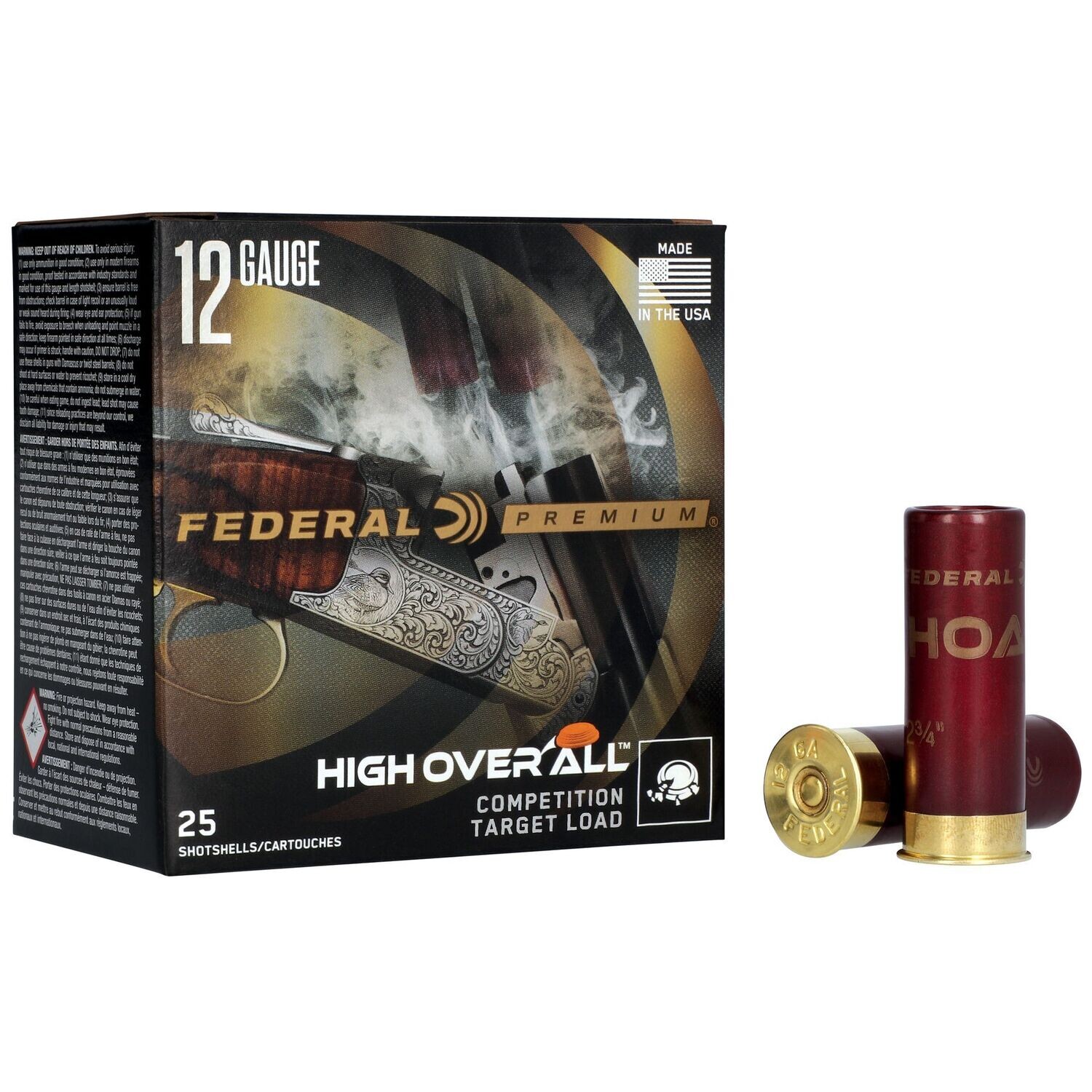 Federal, Premium, High Over All, Competition Target Load, 12 Gauge 2.75