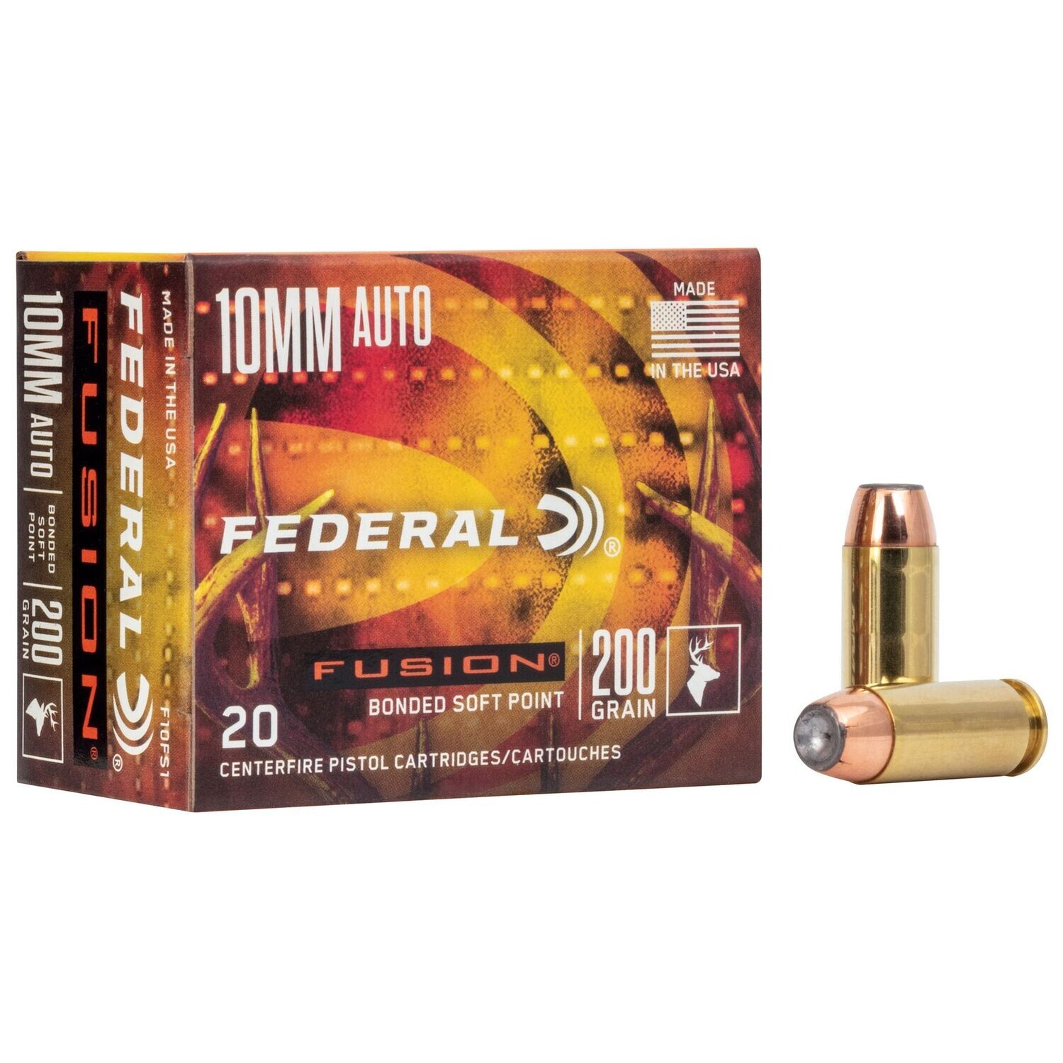 Federal, Fusion, 10MM, 200Gr, Soft Point, 20 Round Box