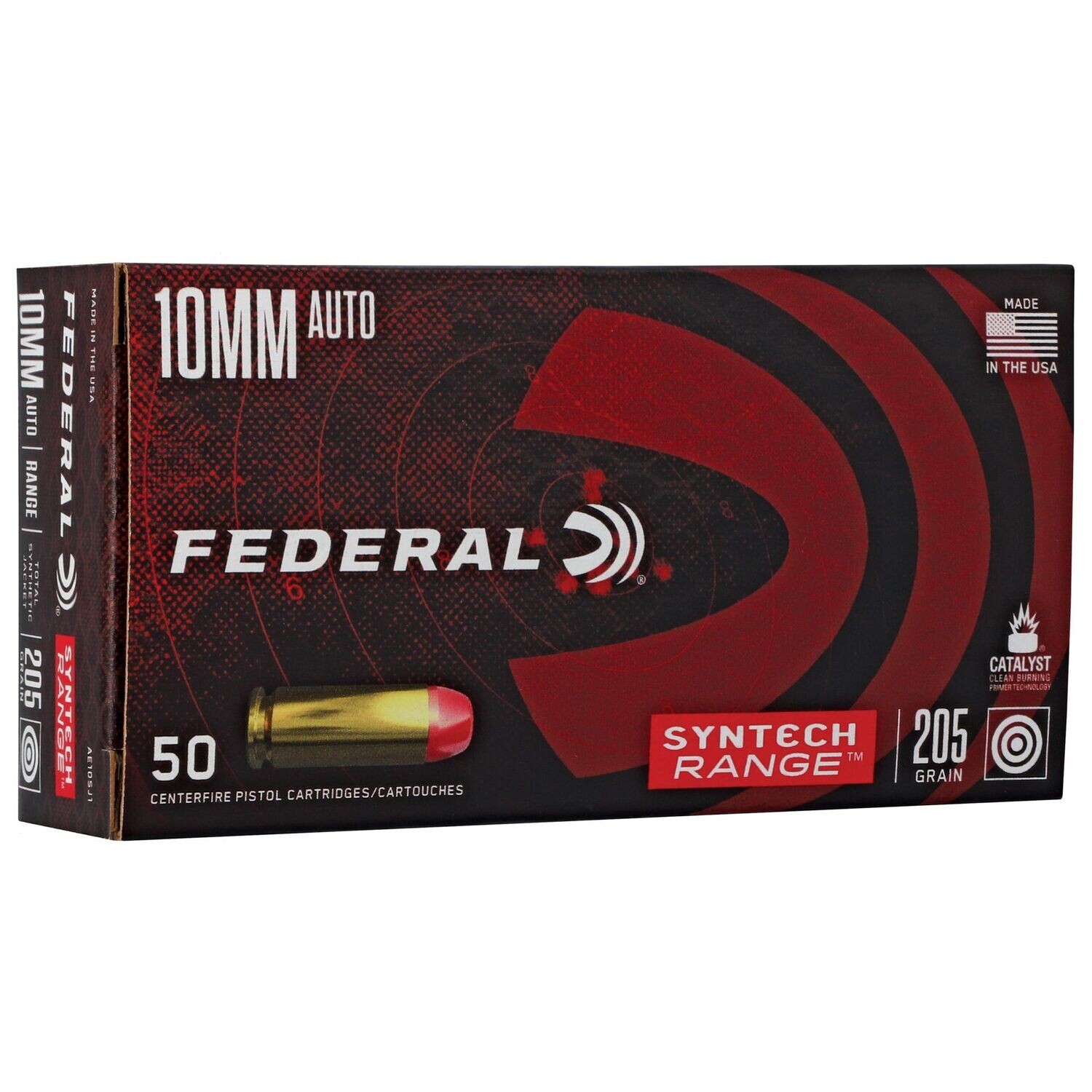 Federal, American Eagle, Syntech, 10MM, 205 Grain, Total Synthetic Jacket, 50 Round Box