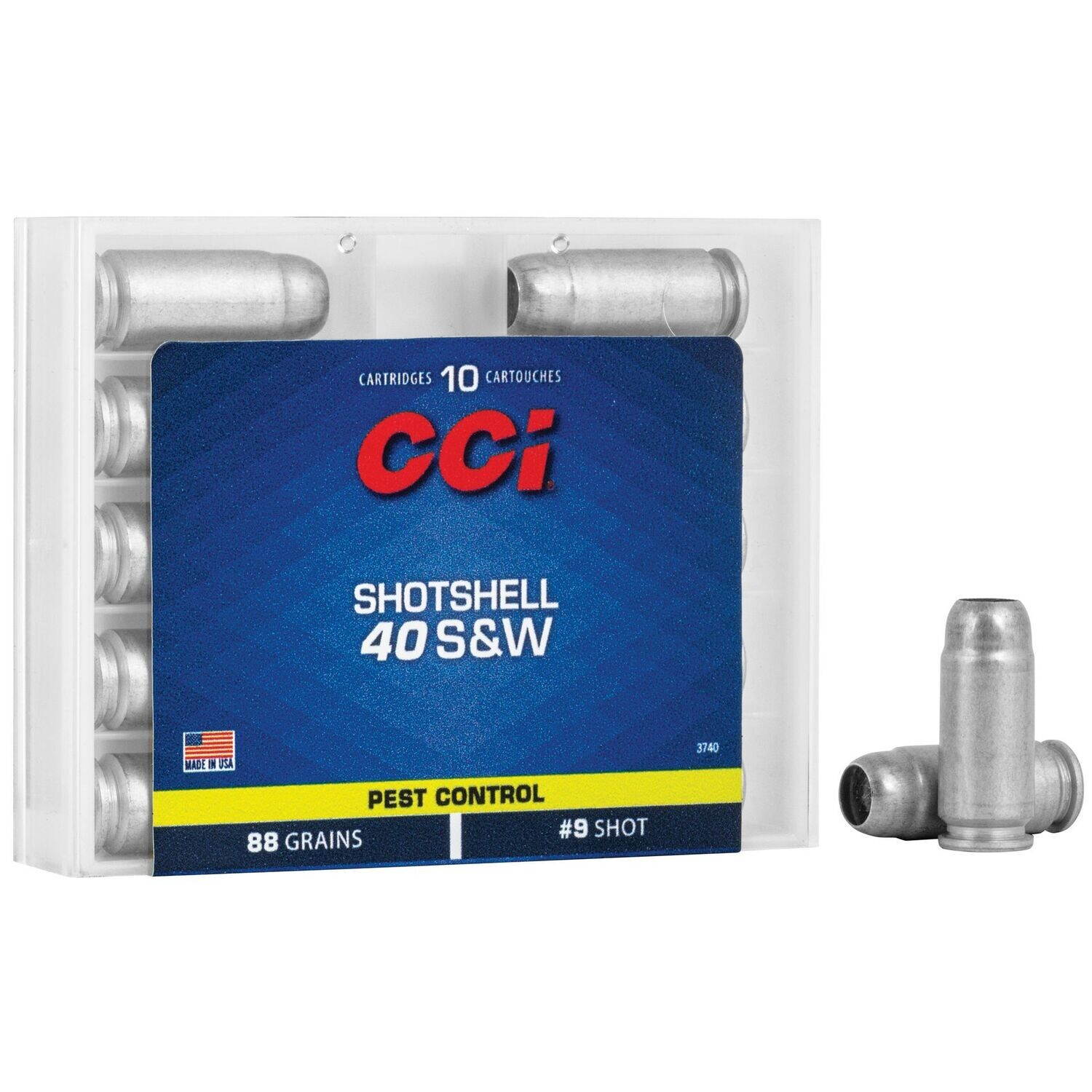 CCI, Shotshell, 40S&W, 88 Grain, Shotshell, #9 Shot Size, 10 Round Box