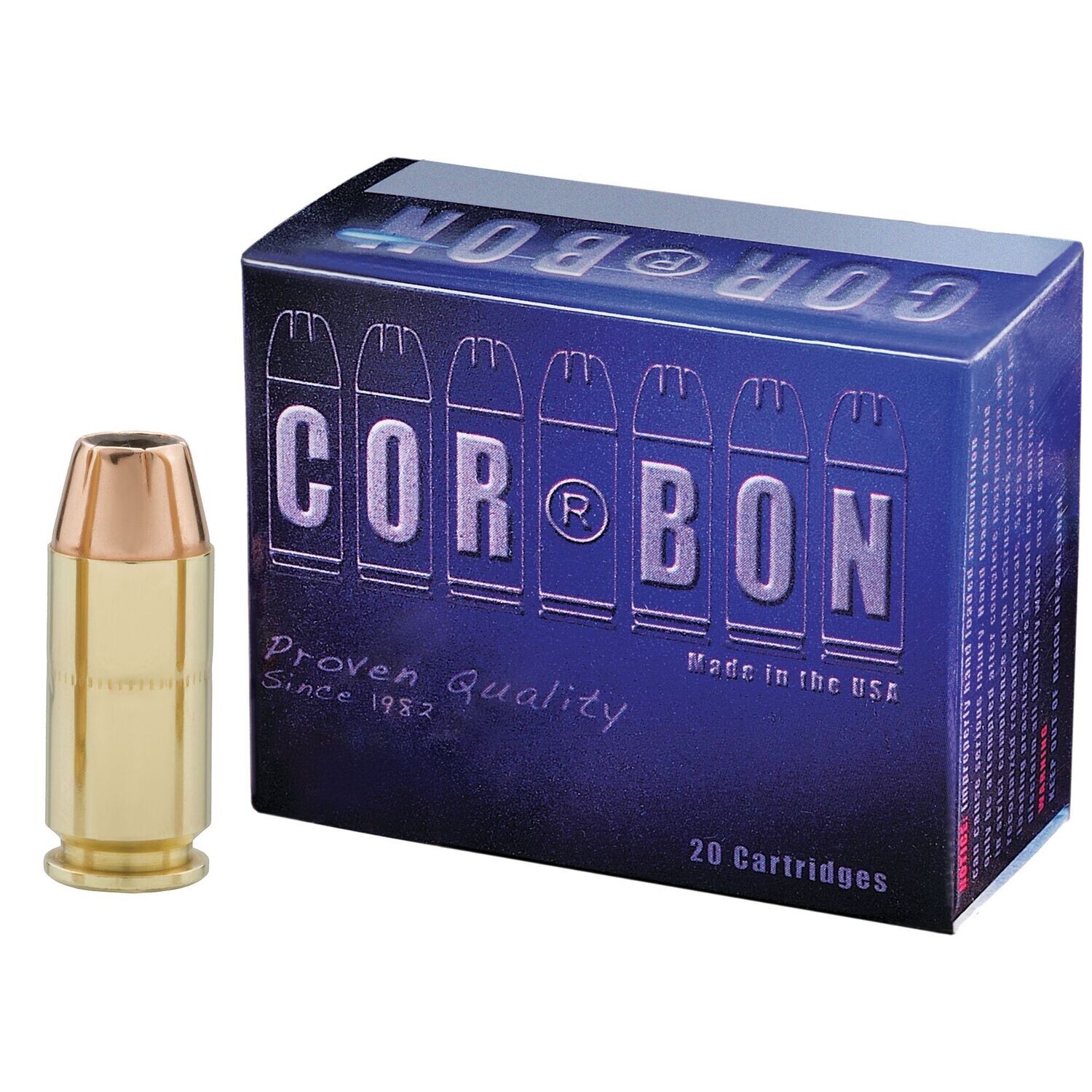 CorBon, Self Defense, 40S&W, 165 Grain, Jacketed Hollow Point, 20 Round Box
