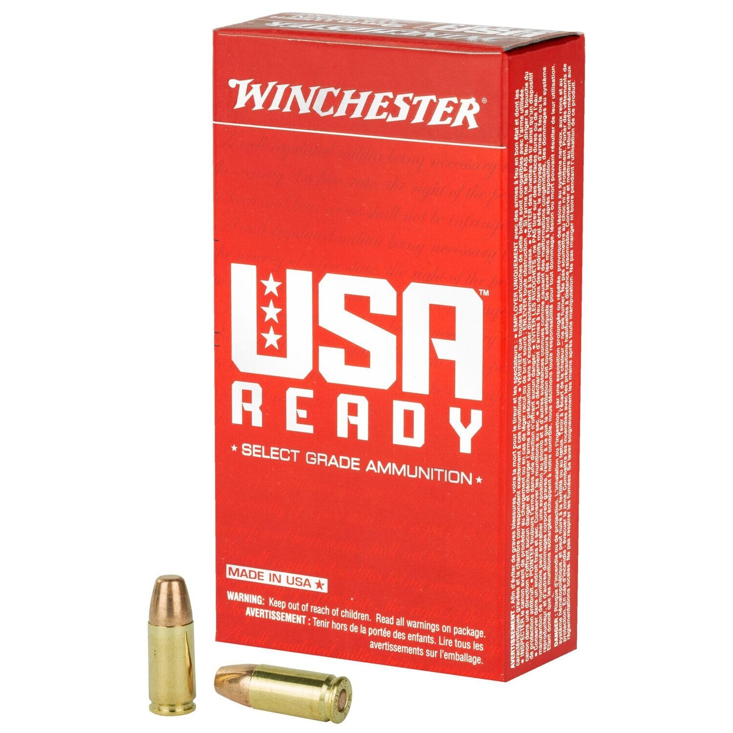 WINCHESTER USA RDY 9MM 115GR FMJ 50/500