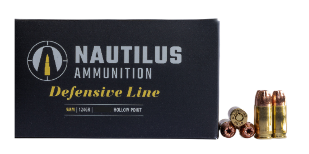 Nautilus 9mm 124GR Hollow Point - 50 ROUND BOX