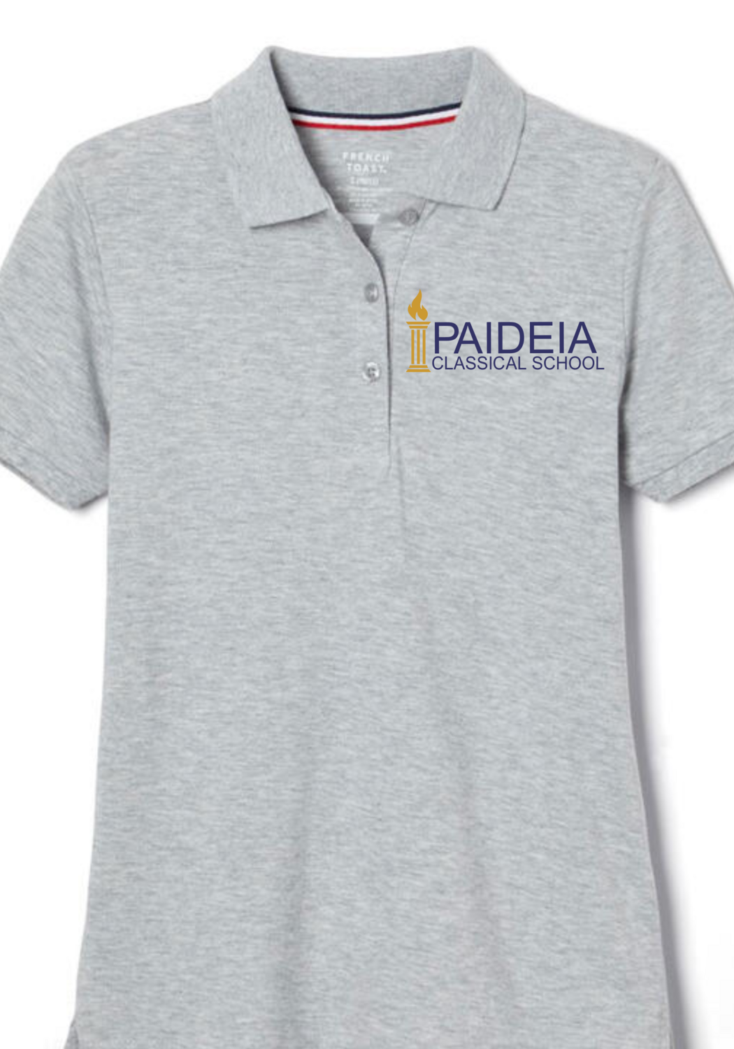 Adult S - Grey Stretch Pique Polo