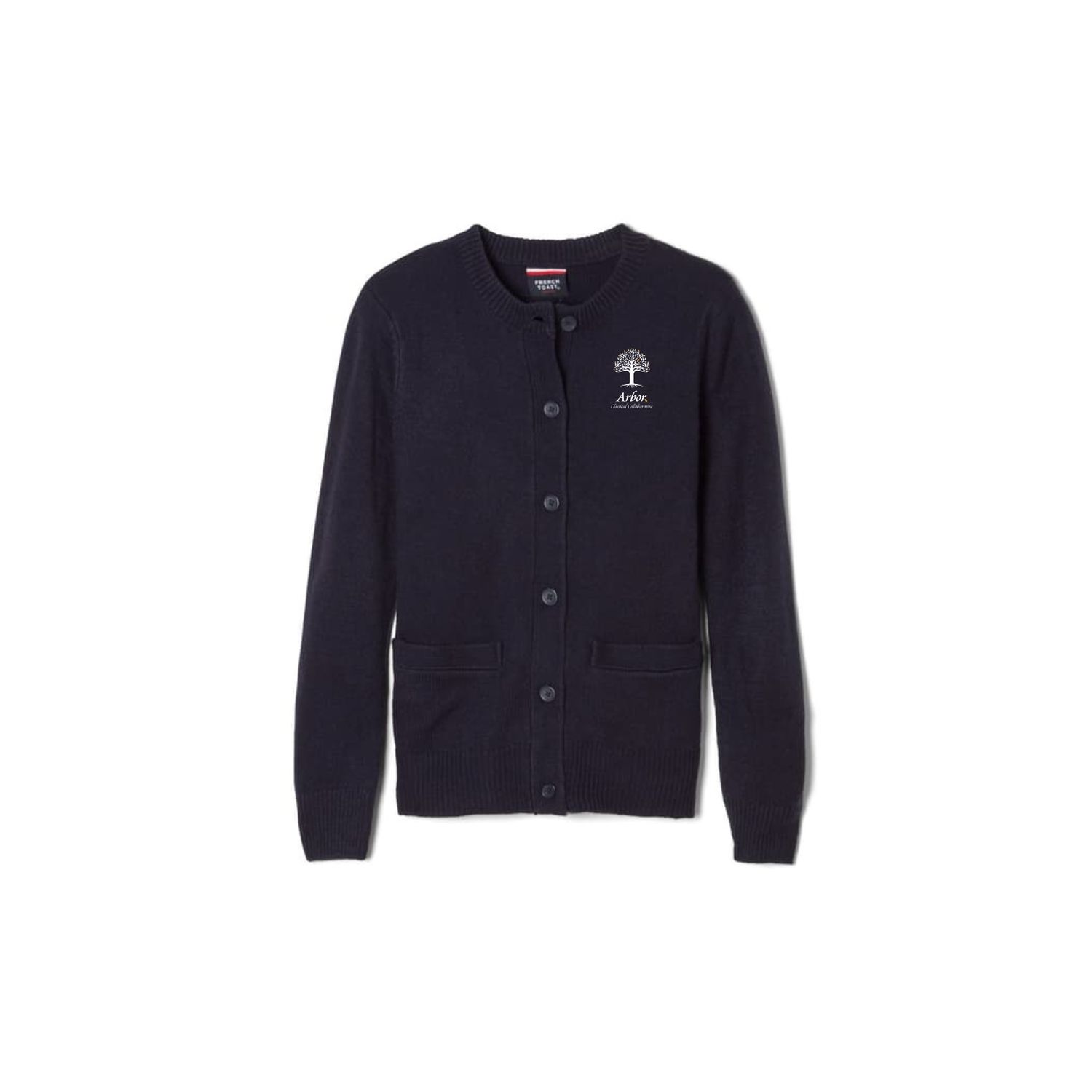 Girls Anti-Pill Crew Neck Cardigan