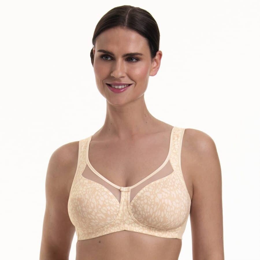 Anita Women's Comfort Bra Clara Art 5874 - Wireless, Semi-Transparent Cups, Black, Size 40E