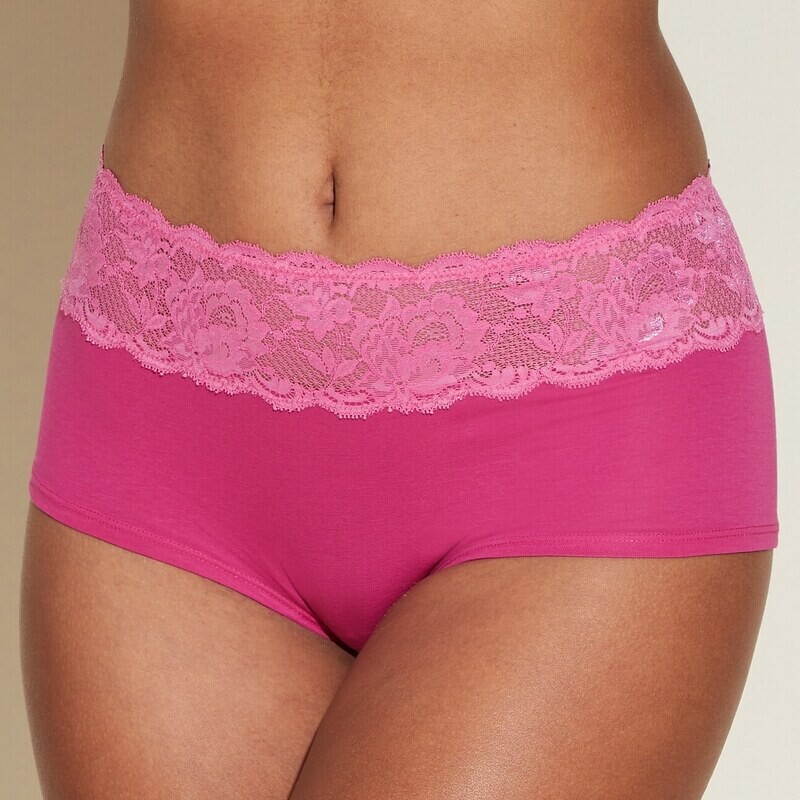 Culotte Boxer Cosabella Dolce Boyshort - Coton Et Dentelle - Femme - Lavage Main