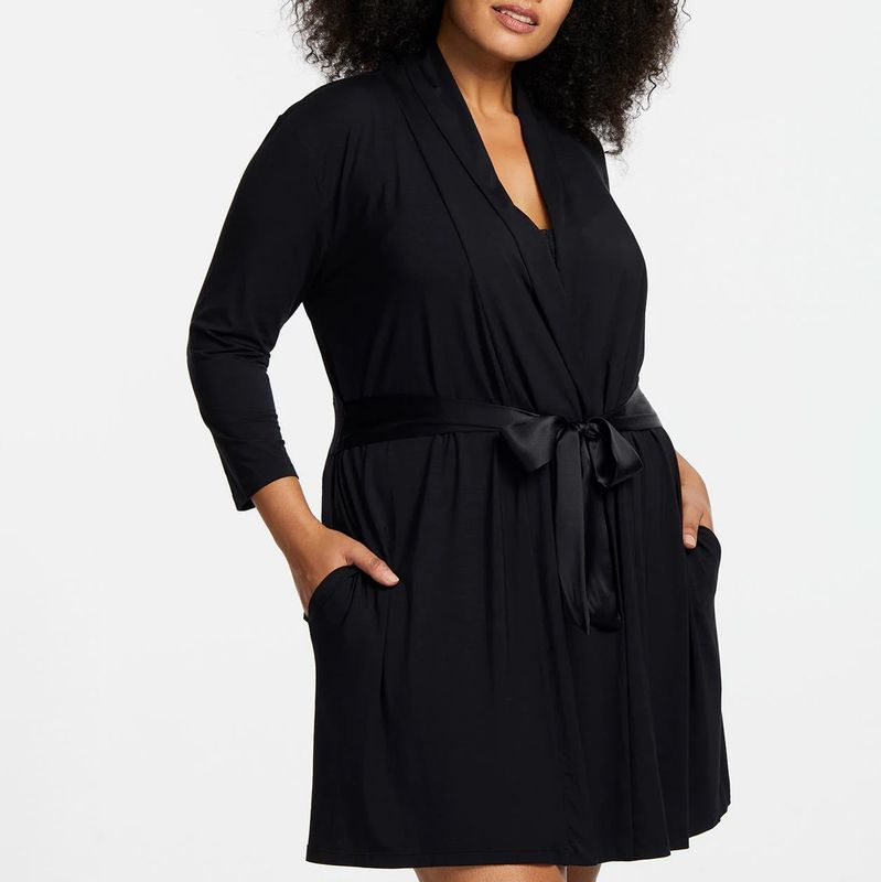 Bathrobe - Fleur&#39;t - The Essentials - FL620 - Black