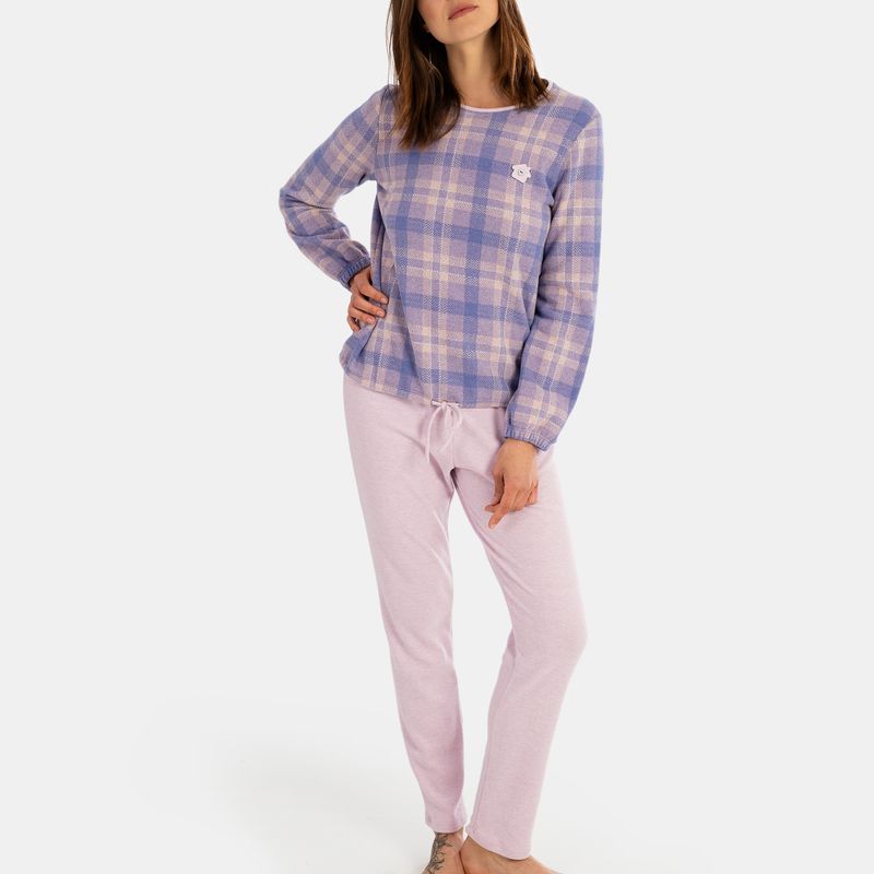 Pajama Set - Massana - Nordic Plaid - MAp741258 (207) - Lavender