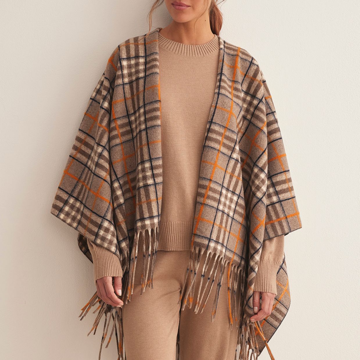 Poncho - Selmark -  Check - SKpc098 (045) - Camel