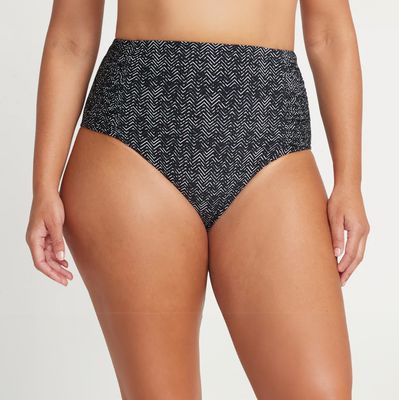 Bas de maillot coupe taille haute - Artesànds - Zig Zag - ARTat4705zz - Noir