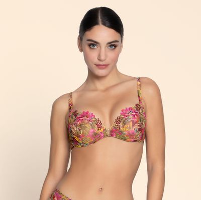 Soutien-gorge Armature Lise Charmel – Taille 100C – Modèle Flamme Et Fleur (Turquoise) – Réf. AC3034