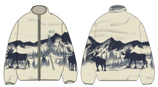 Acadia Moose Full Zip High Pile Fleece, Size: XXL