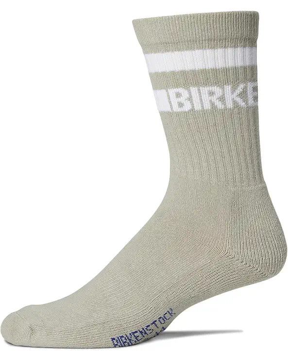 Cotton Crew Stripe Socks, Size: 36, Color: Stone Coin/White