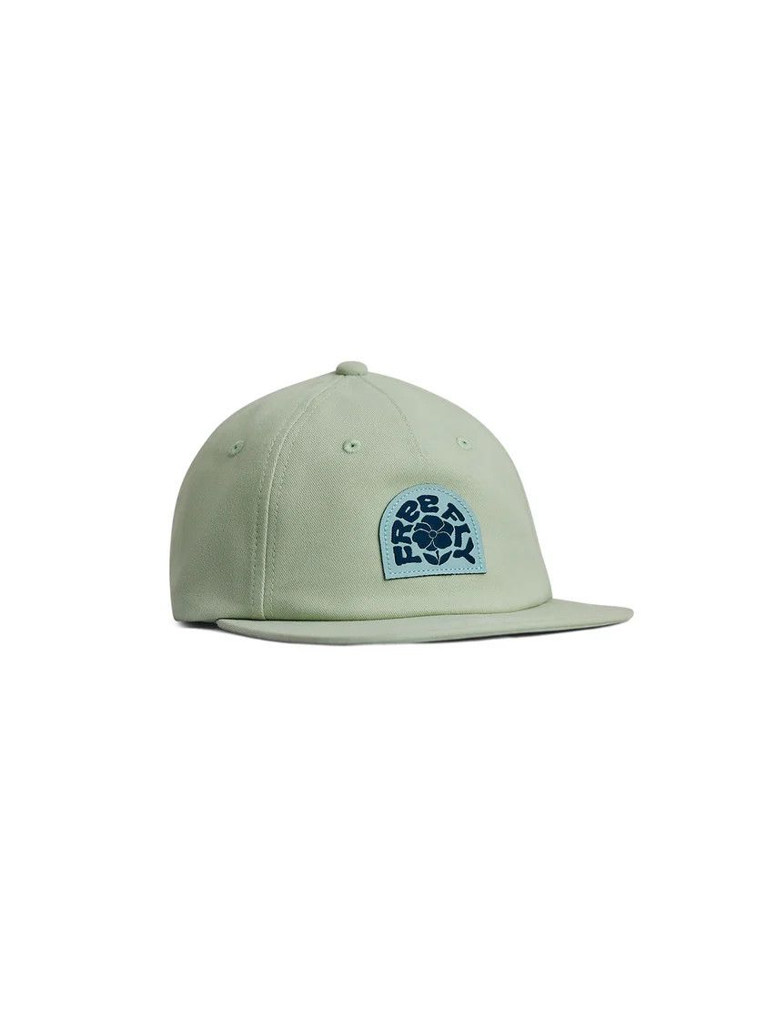 Poppy Strapback Flat Brim Hat, Color: Willow Green, Size: OS