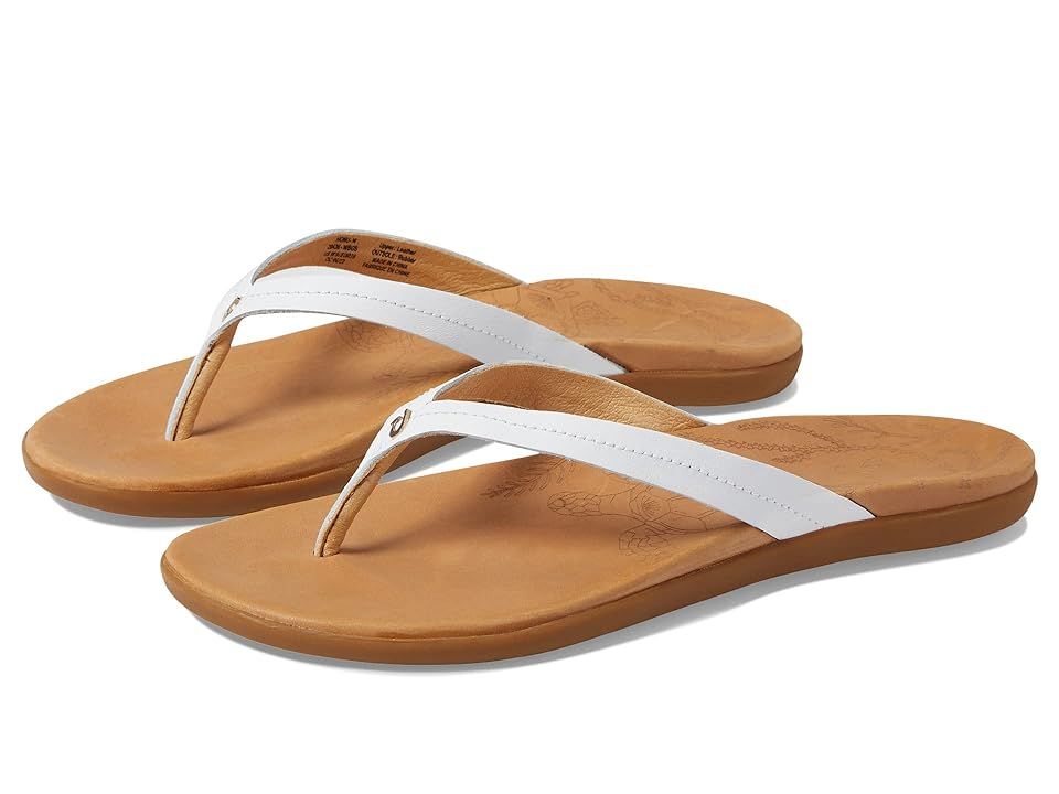 Womens Honu Sandal, Size: 7, Color: Bright White | Golden Sand