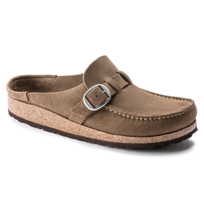 Buckley - Suede Leather, Color: Gray Taupe, Width: Medium/Narrow, Size: 36