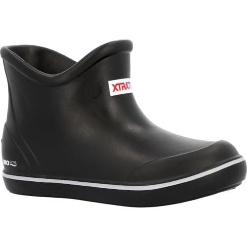 TUFS Big/Little Kid Ankle Deck Boot, Color: Black, Size: 10