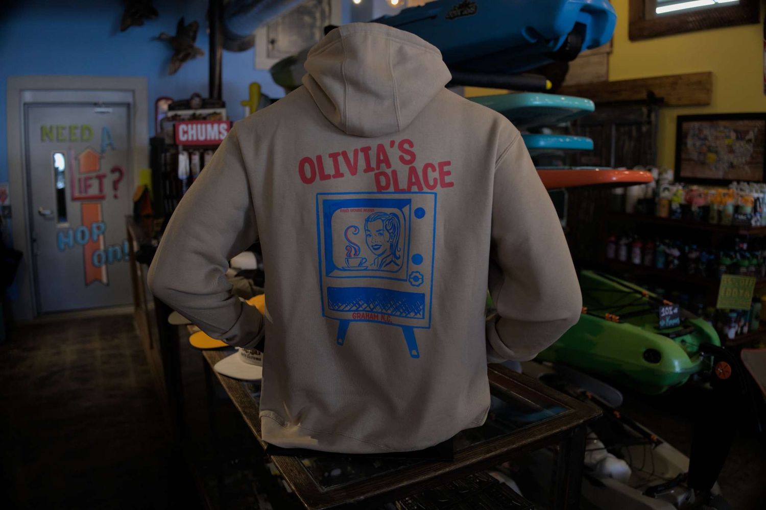 Olivias Place Hoodie, Color: Mushroom, Size: S