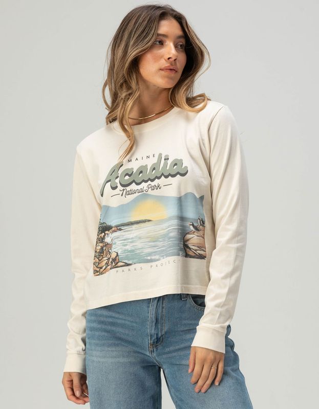 Acadia National Park Vintage Boxy LS Tee