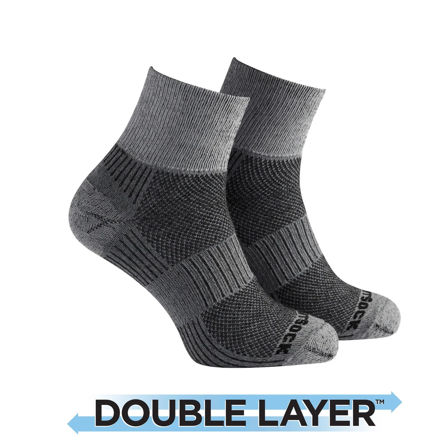 Lt Hike Quarter Anti Blister System, Color: Black | White, Size: L