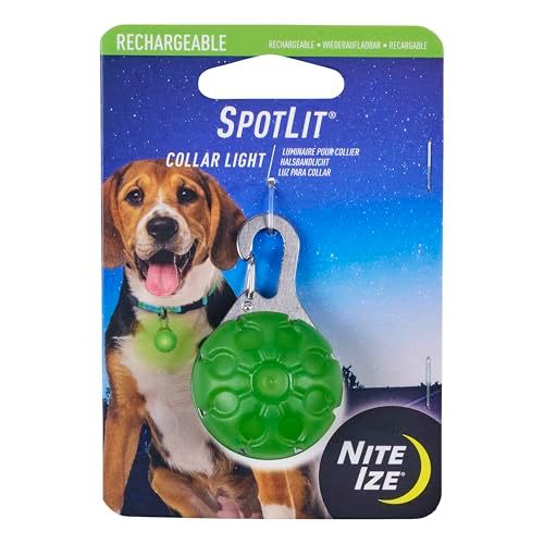 SpotLit Rechargeable Collar Light, Color: Green