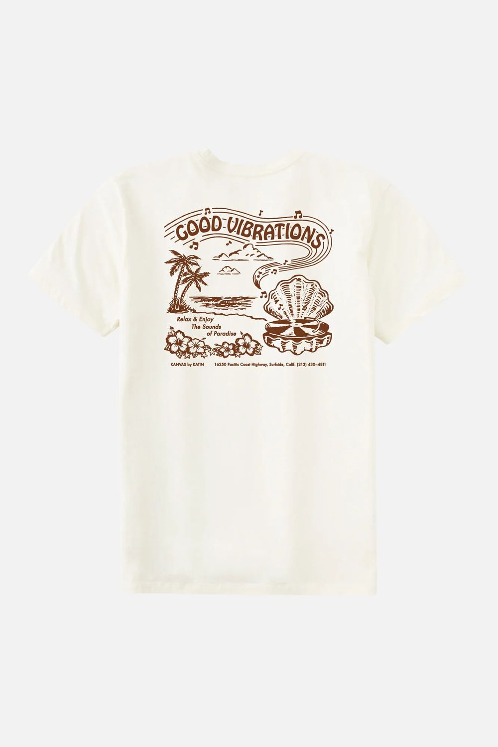 Vibrations Tee, Color: Vintage White, Size: M