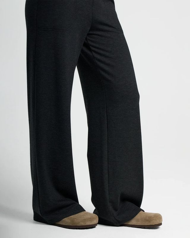 W Bamboo Lightweight Fleece Wide Leg Pant