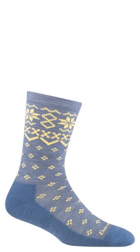 Ws Shetland Crew Lightweight Lifestyle Socks, Color: Light Denim, Size: S