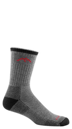 Ms Coolmax Hiker Micro Crew Midweight Hiking Socks, Color: Gray | Black, Size: M