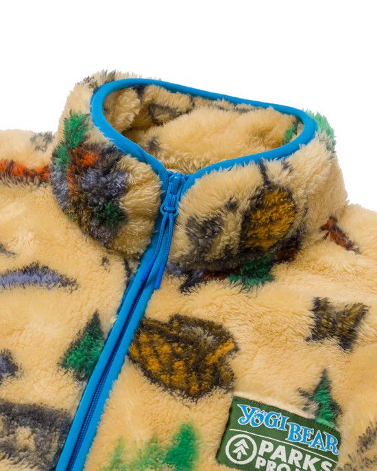 yogi bear x parks project shearling jacket