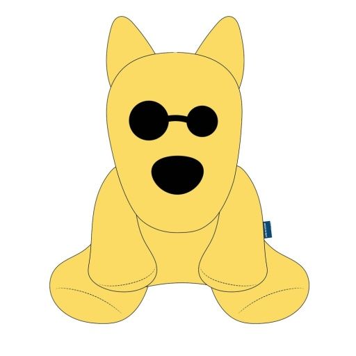 Rocket Plush Dog Toy, Color: Yellow, Size: OS