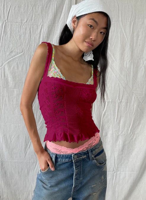 So Soft Femme Square, Color: Sangria, Size: L | XL