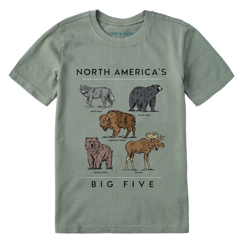 K Crusher Tee North Americas Most, Color: Moss Green, Size: XS