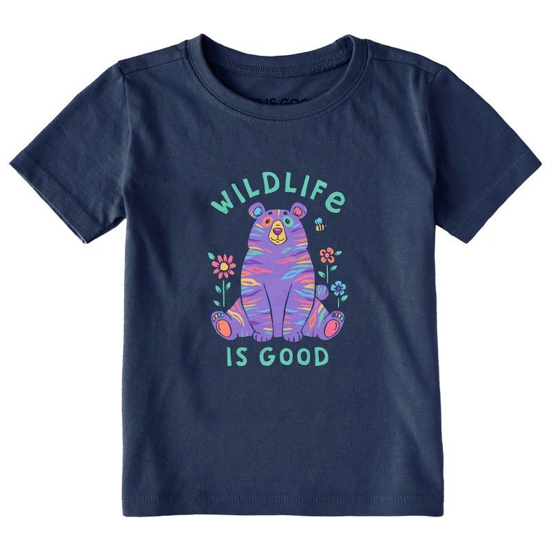 Toddler Crusher Tee Wildlife is Good, Color: DstBlu, Size: 2T