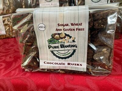 Pure banting chocolate rusks