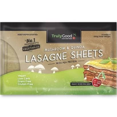 Truly Good Lasagne sheets : Vegetable &amp; Mushroon quinoa
