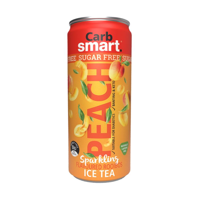 Carbsmart Sparkling tea. Peach flavor