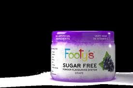 footys sugar free powder. grape flavor
