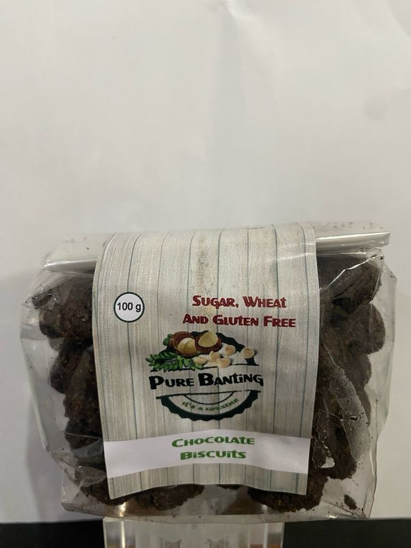 Pure Banting Biscuits. Chocolate