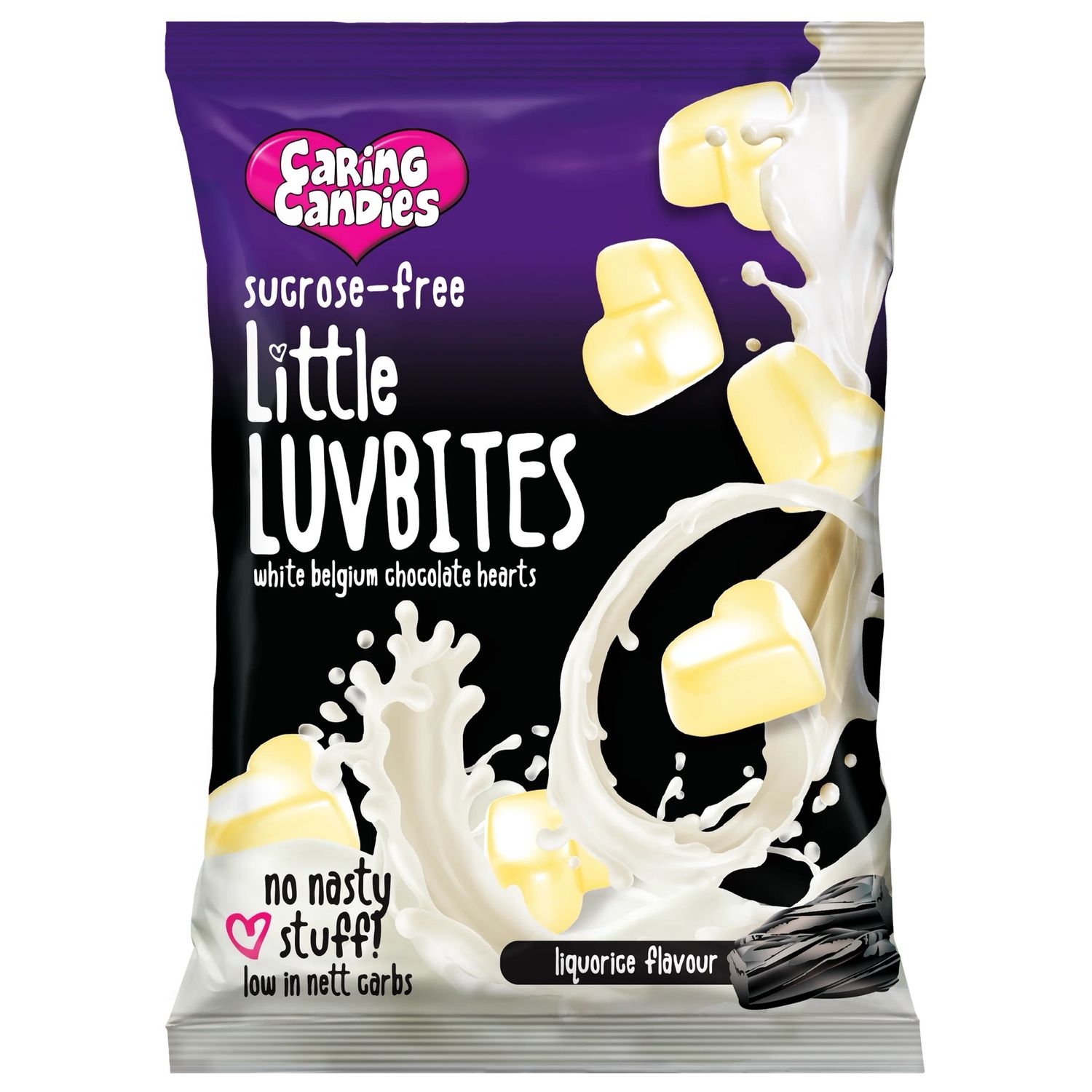 Caring Candies Luvbites. Liquorice Flavor