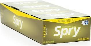 Spry chewing gums (Natural green Tea flavors only)